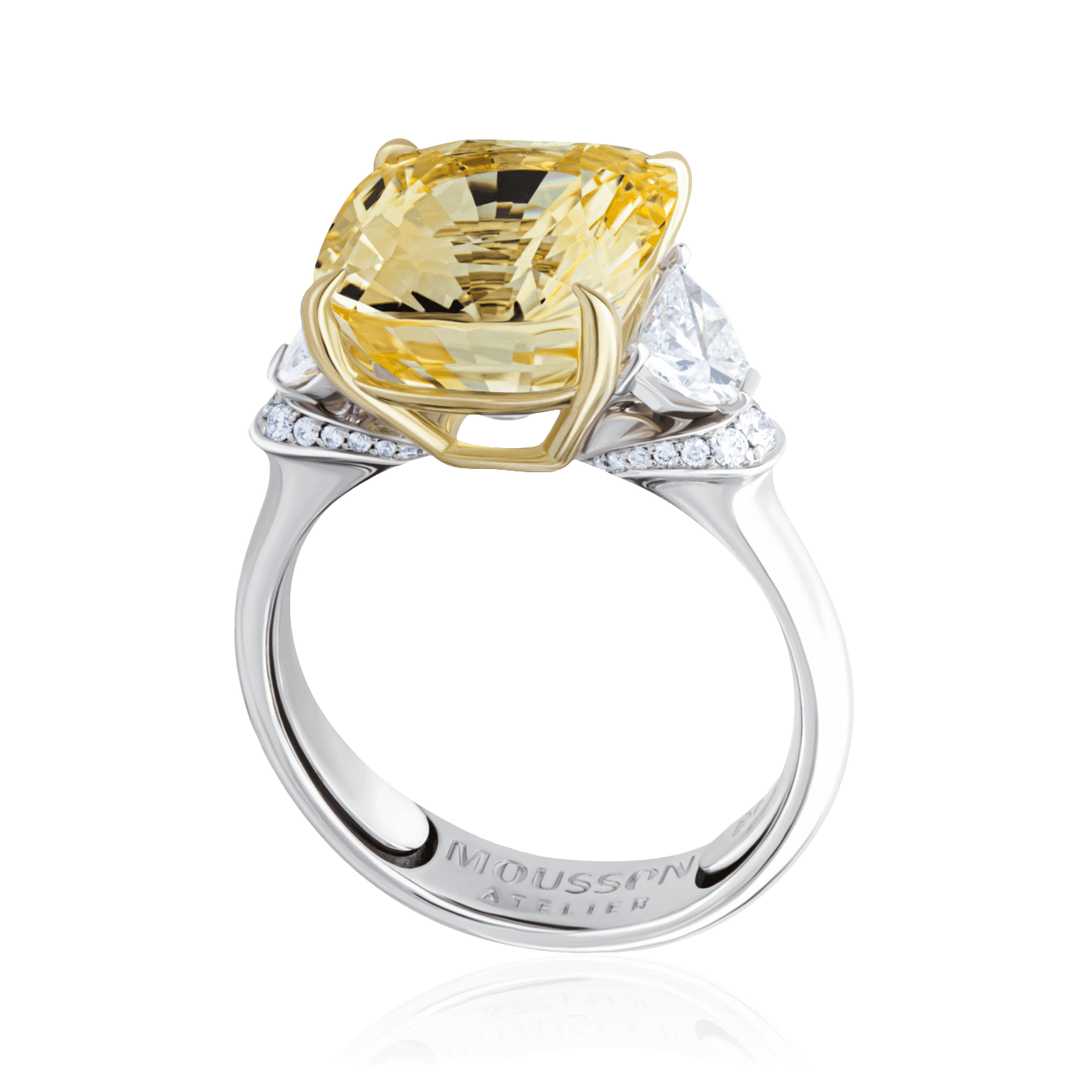 Кольцо с бриллиантами из белого золота 750 пробы (арт. 102208)