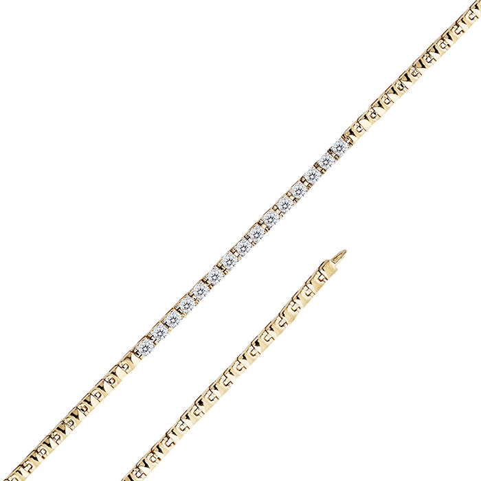 Браслет с бриллиантами из желтого золота 585 пробы, фото № 1
