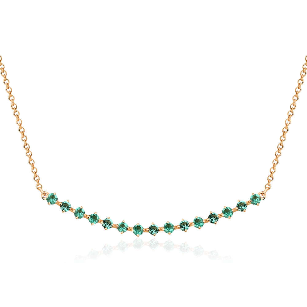 Колье с изумрудом из красного золота 585 пробы (арт. 101527)