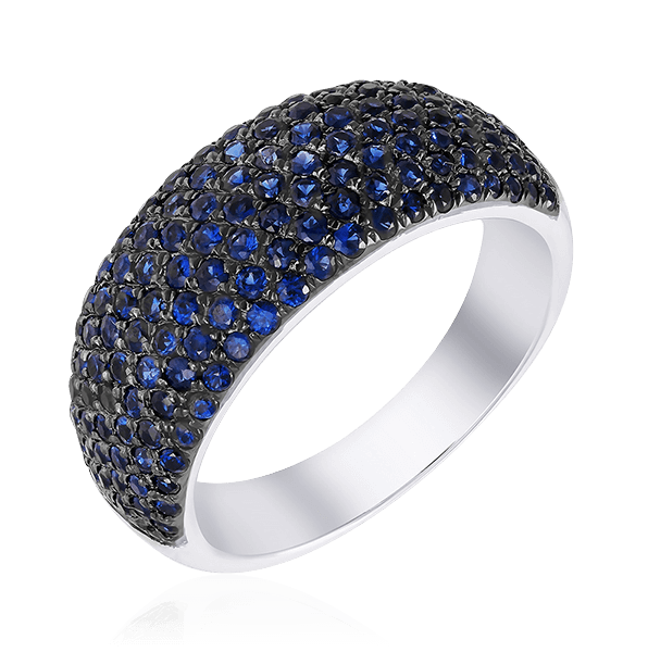Кольцо с сапфиром из белого золота 585 пробы (арт. 51580)