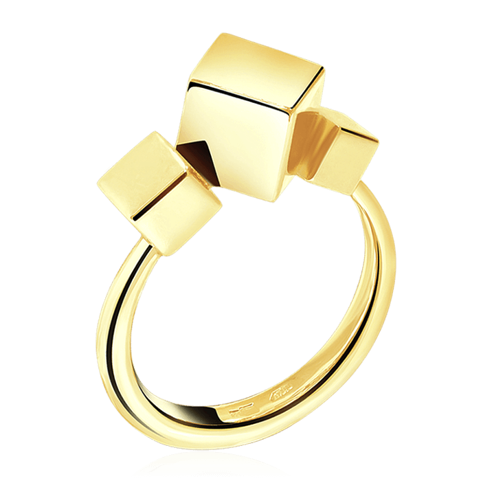 Кольцо без вставок из желтого золота 585 пробы (арт. 44553)