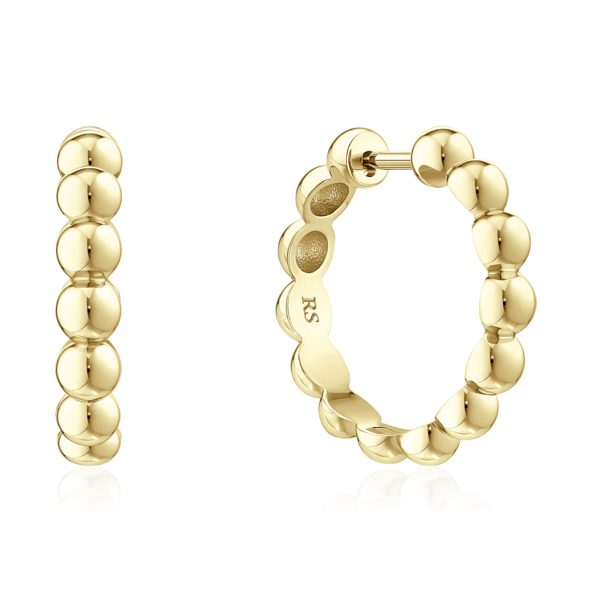 Серьги без вставок из желтого золота 585 пробы (арт. 131784)