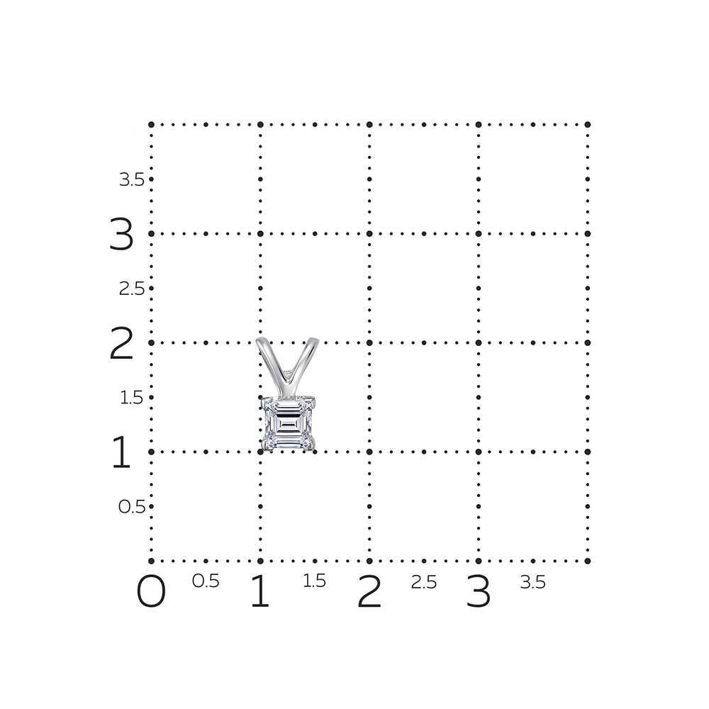 Кулон с 1 бриллиантом из белого золота 585 пробы, фото № 4