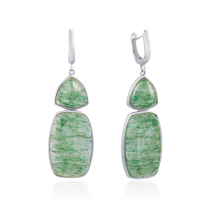

Серьги с кварцем из серебра 925 пробы
