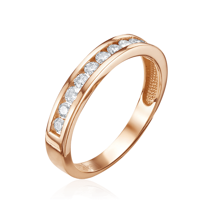Кольцо с бриллиантами из красного золота 585 (арт. 62161)