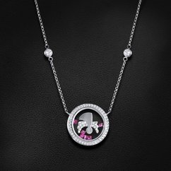 Колье с фианитами из серебра 925 пробы (арт. 45088)
