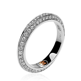 Кольцо из коллекции BRIDAL с бриллиантами из белого золота 750 пробы (арт. 42047)
