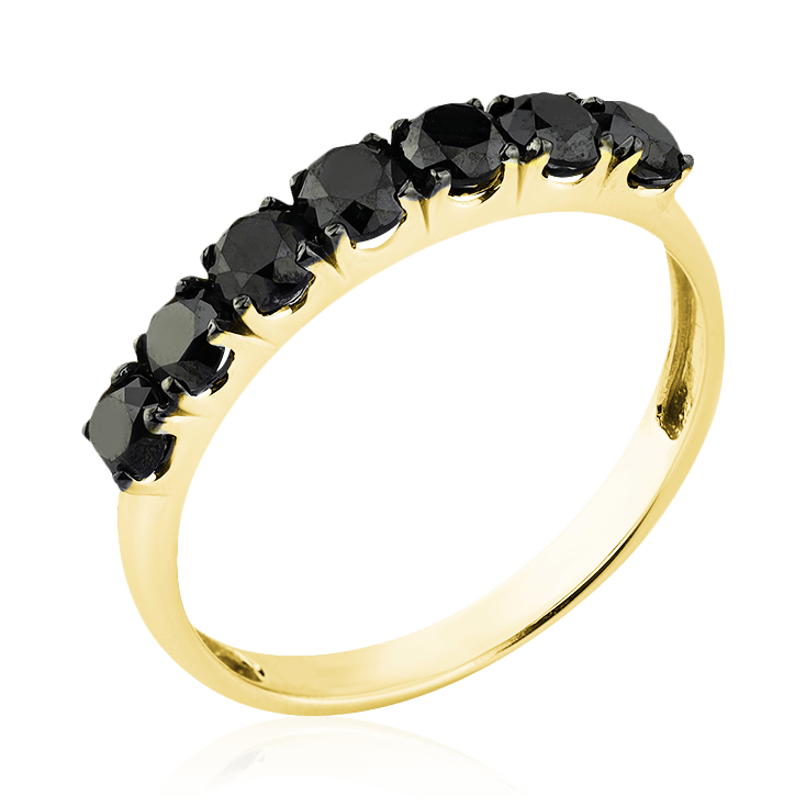 Кольцо с бриллиантами из желтого золота 585 пробы (арт. 92737)