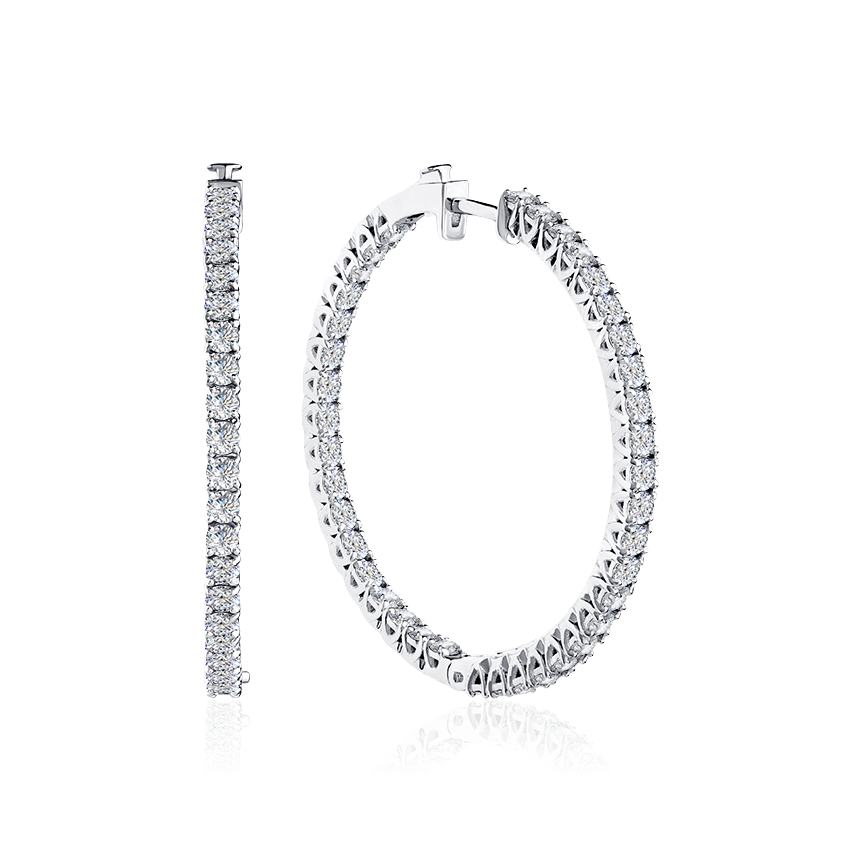 Серьги с бриллиантами из белого золота 585 пробы (арт. 106263)
