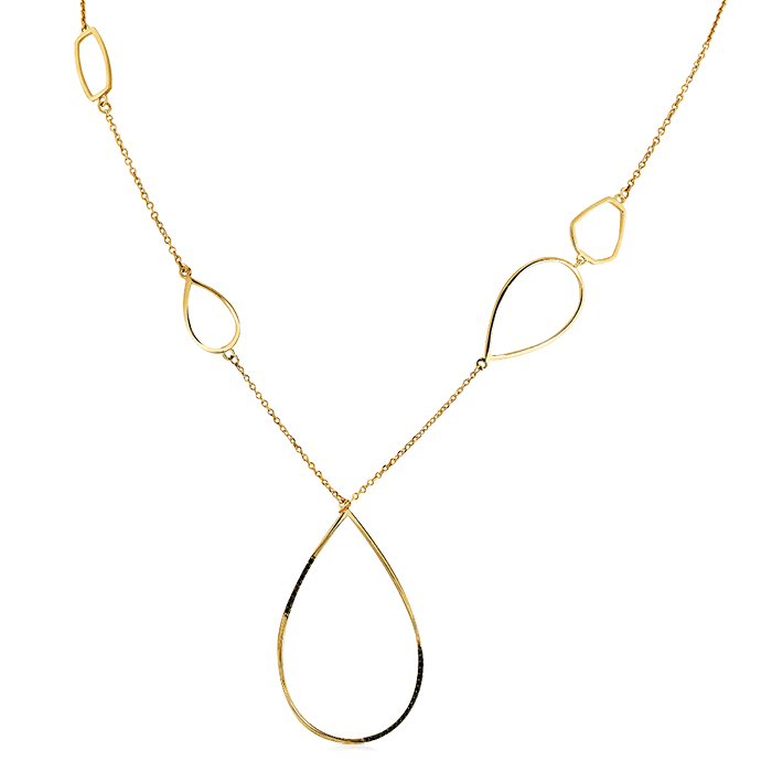 Колье с бриллиантами из желтого золота 585 пробы (арт. 55791)