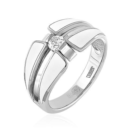 Кольцо с бриллиантами из белого золота 585 (арт. 76891)