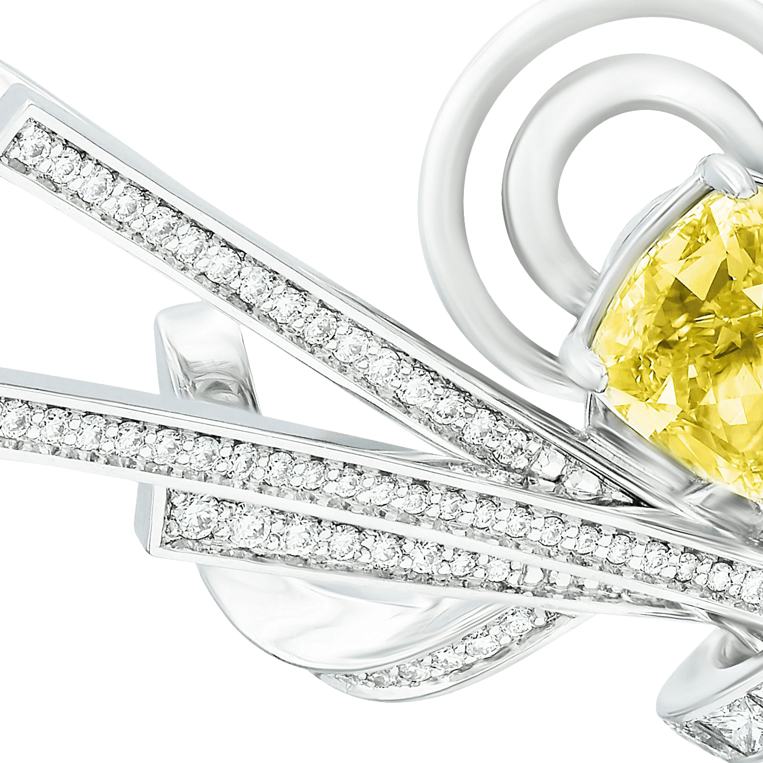 Серьги с бриллиантами из белого золота 750 пробы, фото № 3