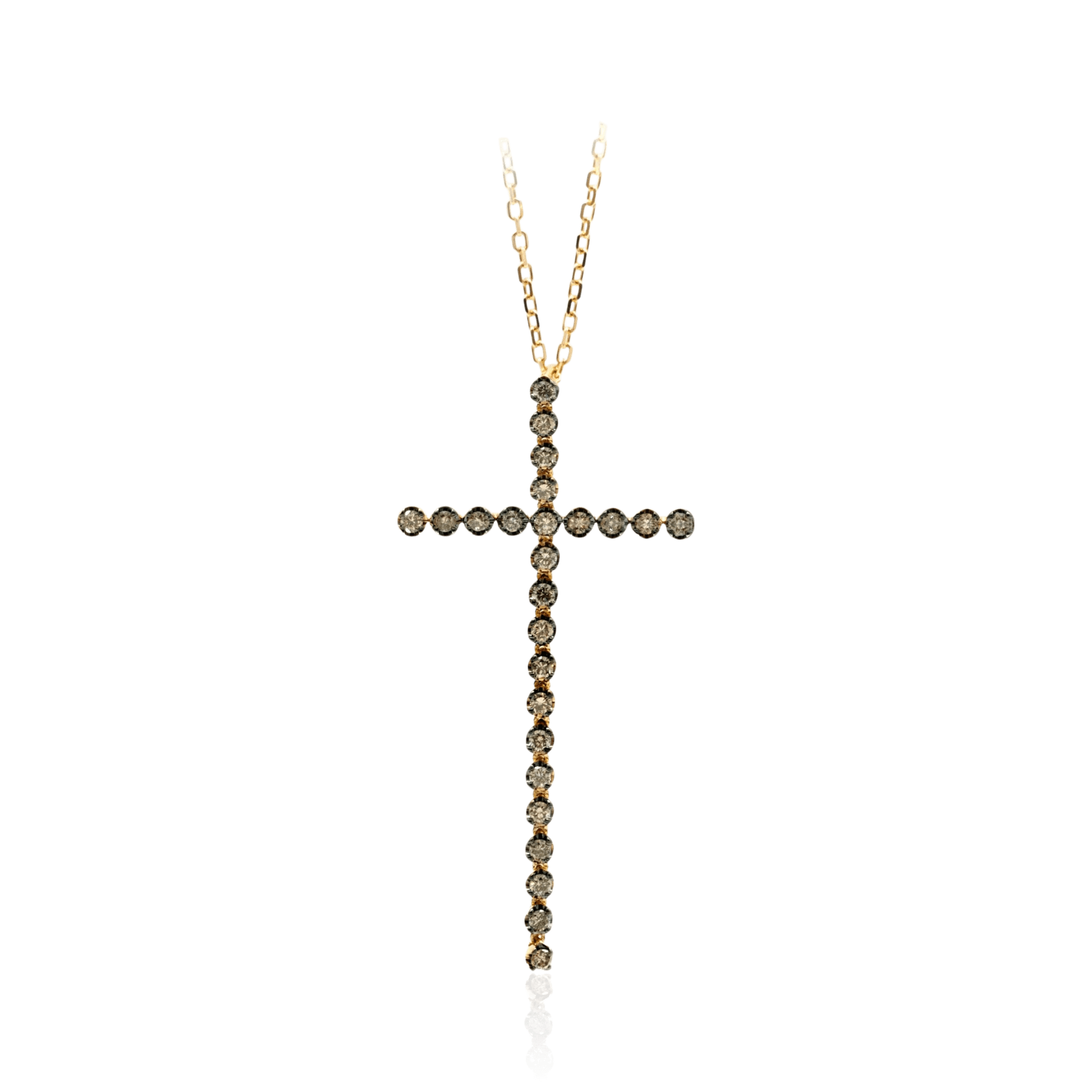 Кулон с бриллиантами из желтого золота 585 пробы (арт. 134392)