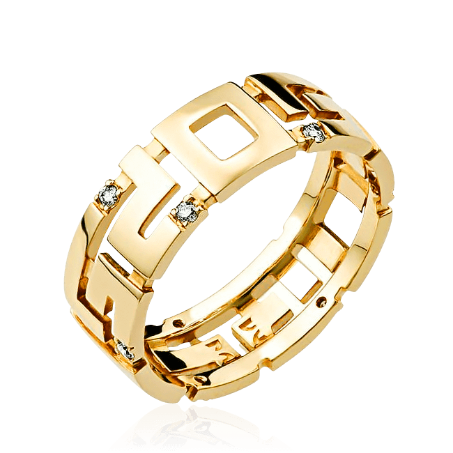 Кольцо из коллекции ARIADNA с бриллиантами из желтого золота 585 (арт. 42036)