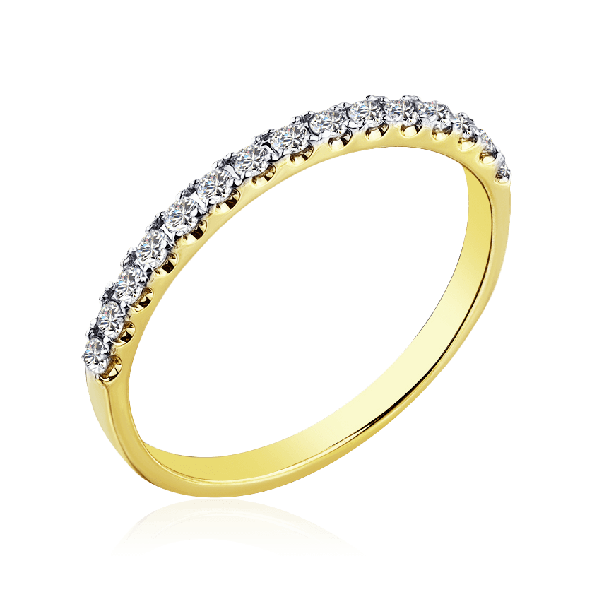 Кольцо с бриллиантами из желтого золота 585 пробы (арт. 96871)