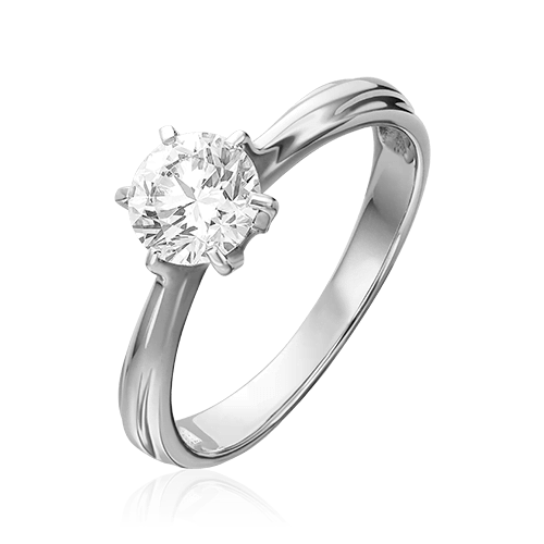 Кольцо с бриллиантами из белого золота 585, фото № 1