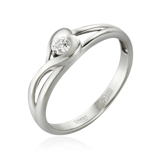 Кольцо с бриллиантами из белого золота 585 (арт. 54981)