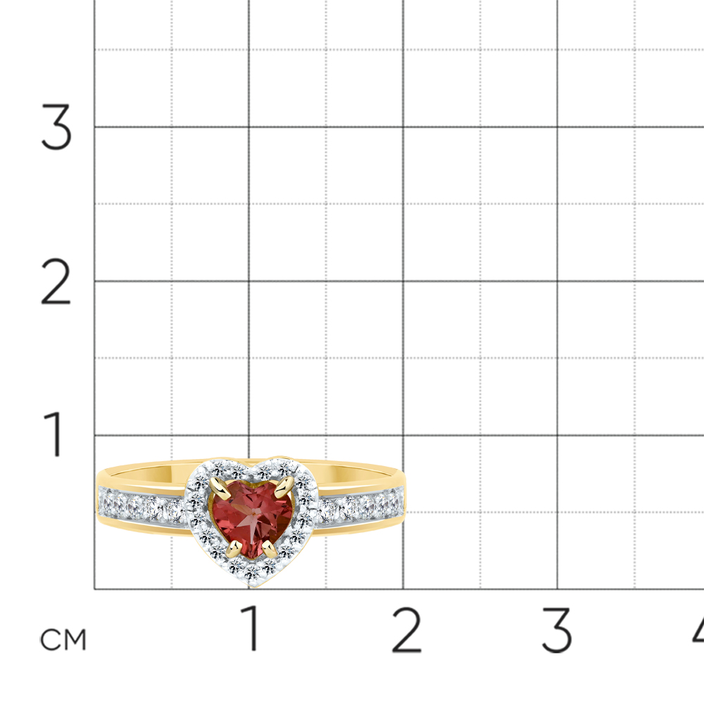 Кольцо с турмалином, бриллиантами из желтого золота 585 пробы, фото № 4