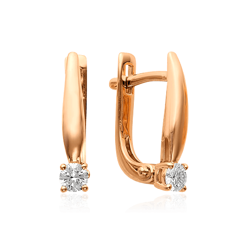 Серьги с бриллиантами из белого золота 585 пробы, фото № 1
