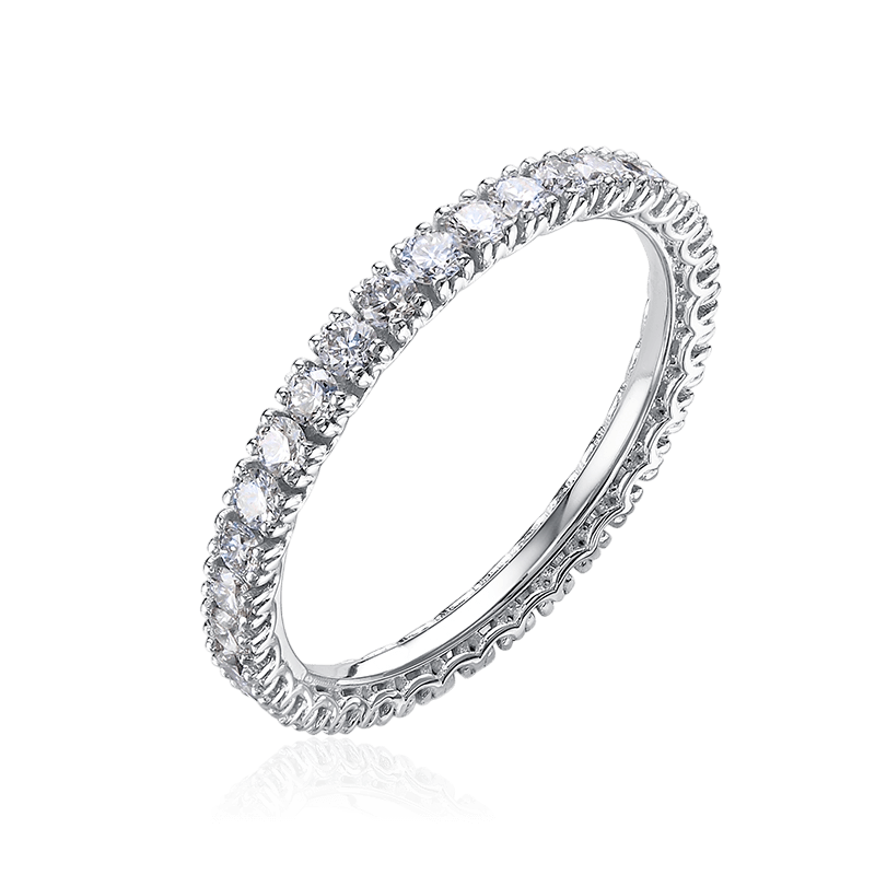 Кольцо с бриллиантами из белого золота 585 пробы (арт. 125349)