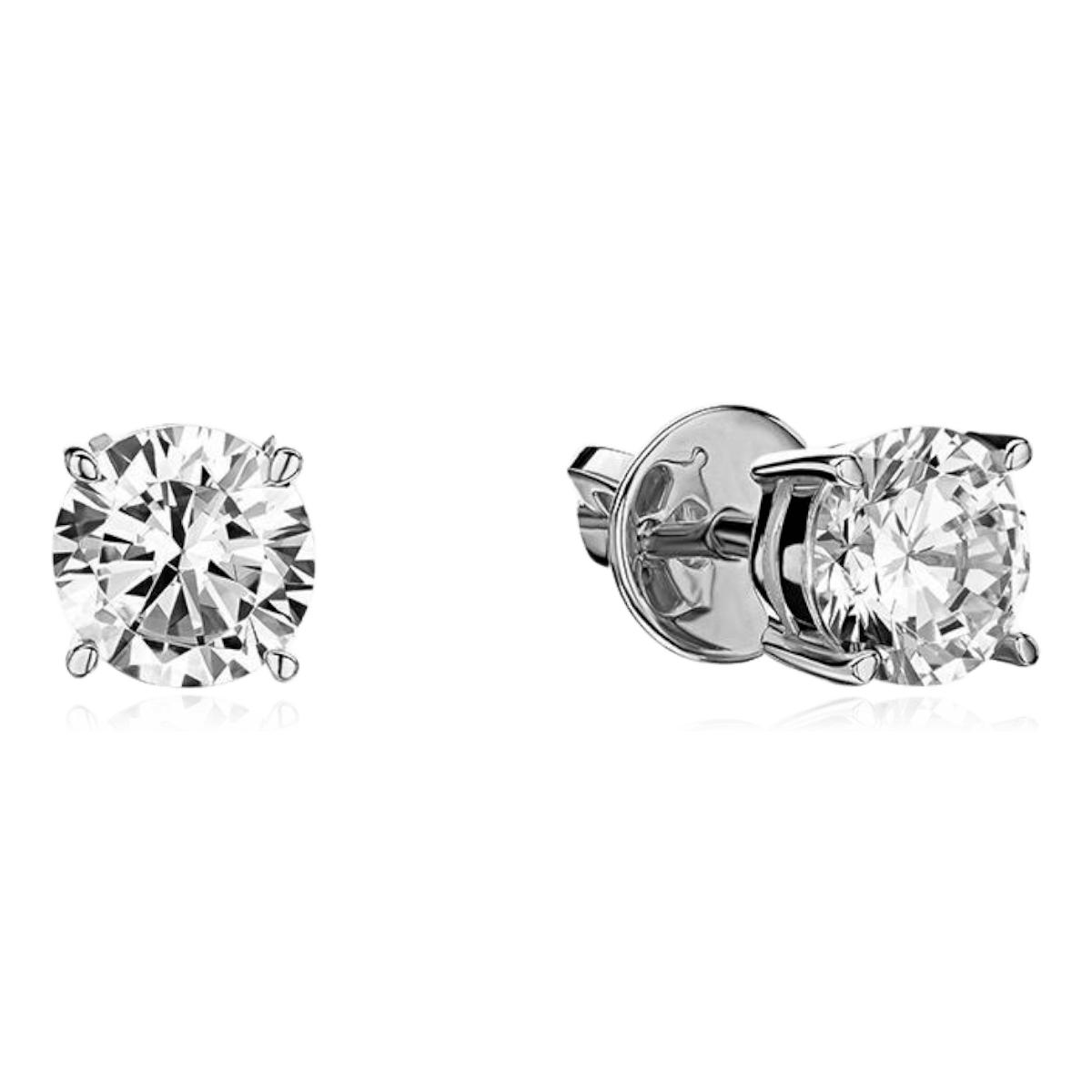 Серьги с лабораторными бриллиантами из платины 585 пробы (арт. 129041)