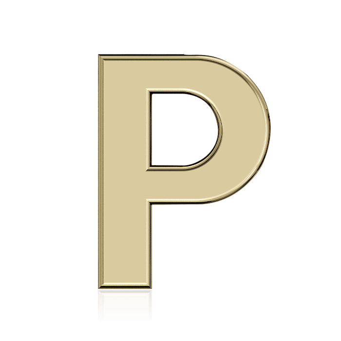

Подвеска буква "p" из желтого золота 585 пробы, Коллекция Weeks