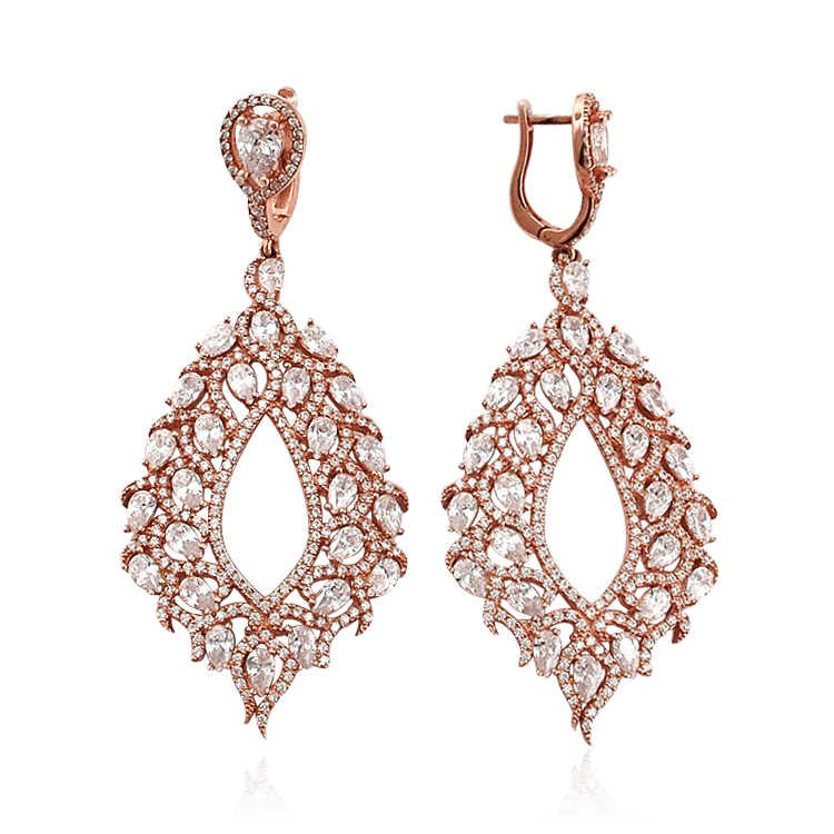

Серьги с фианитами из серебра 925 пробы