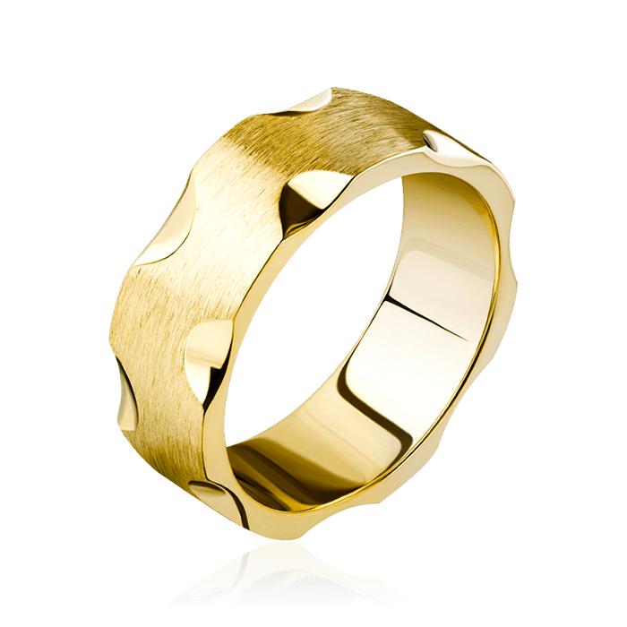 Кольцо без вставок из желтого золота 585 пробы (арт. 68823)