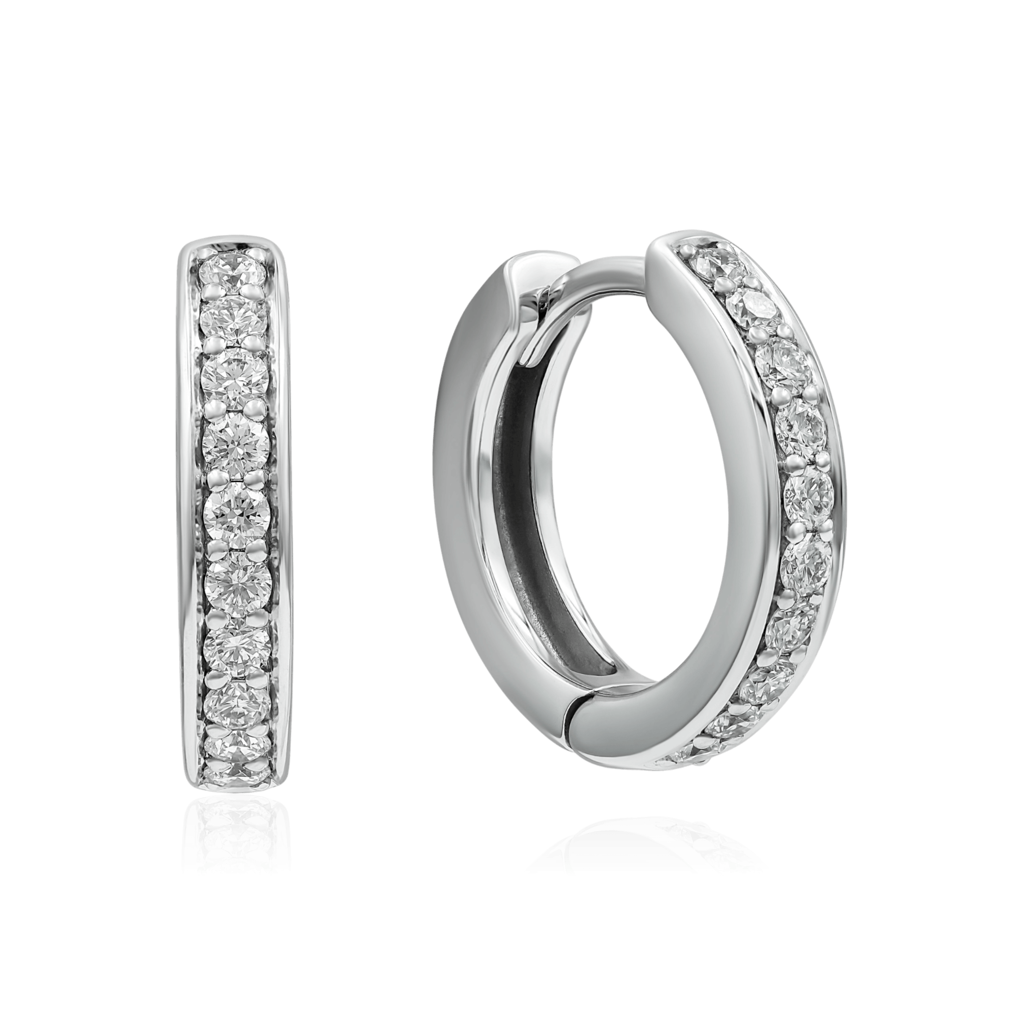 Серьги с бриллиантами из белого золота 585 пробы (арт. 124955)
