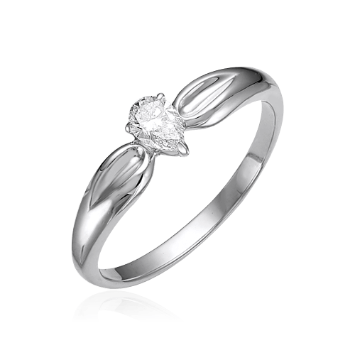 Кольцо с бриллиантами из белого золота 585 (арт. 30949)