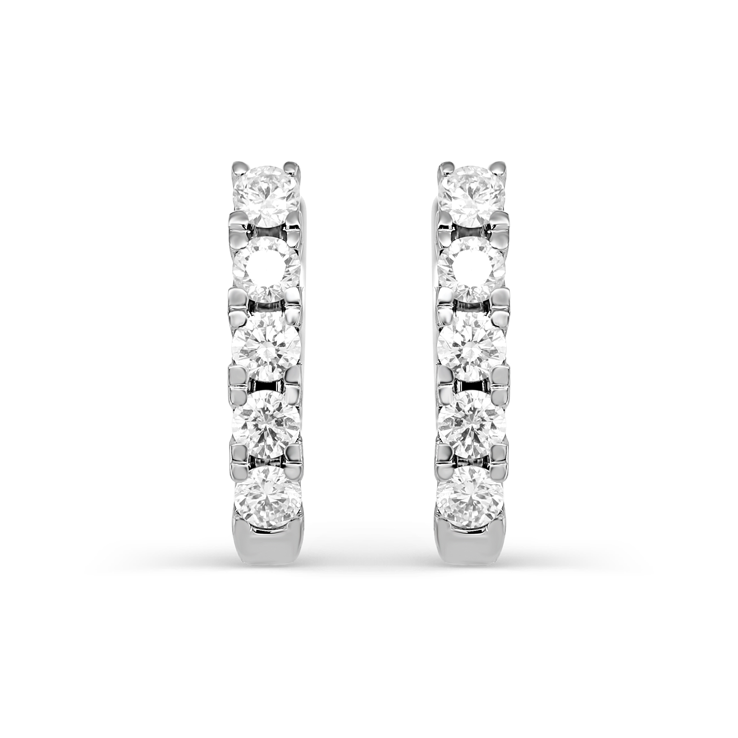 Серьги с бриллиантами из белого золота 585 пробы, фото № 2