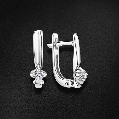 

Серьги с бриллиантами из белого золота 585 пробы