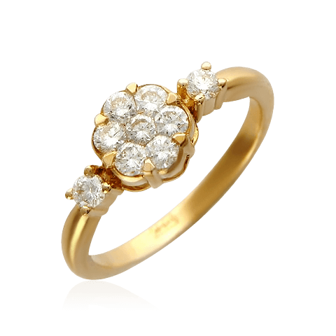 Кольцо малинка с бриллиантами Сияние из белого золота 585, фото № 1