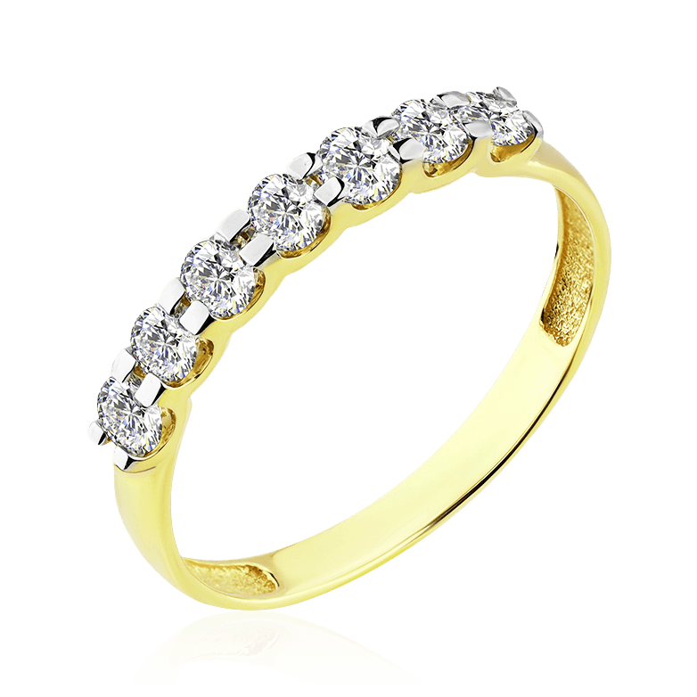 Кольцо с бриллиантами из комбинированного золота 585 (арт. 90060)