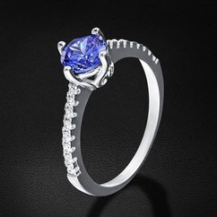 Кольцо с цирконием из серебра 925 пробы (арт. 45063)
