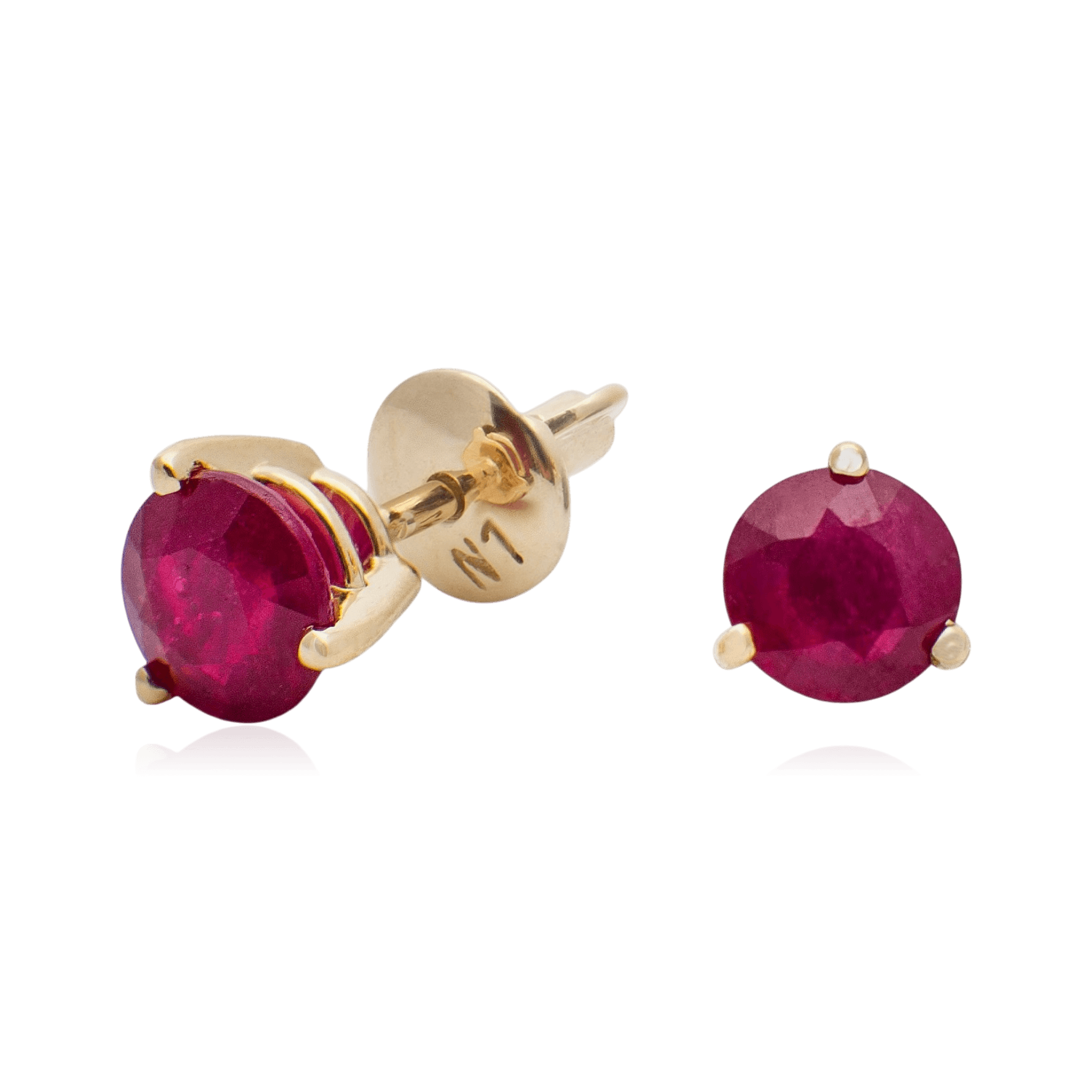 Серьги с рубином из красного золота 585 пробы (арт. 133916)