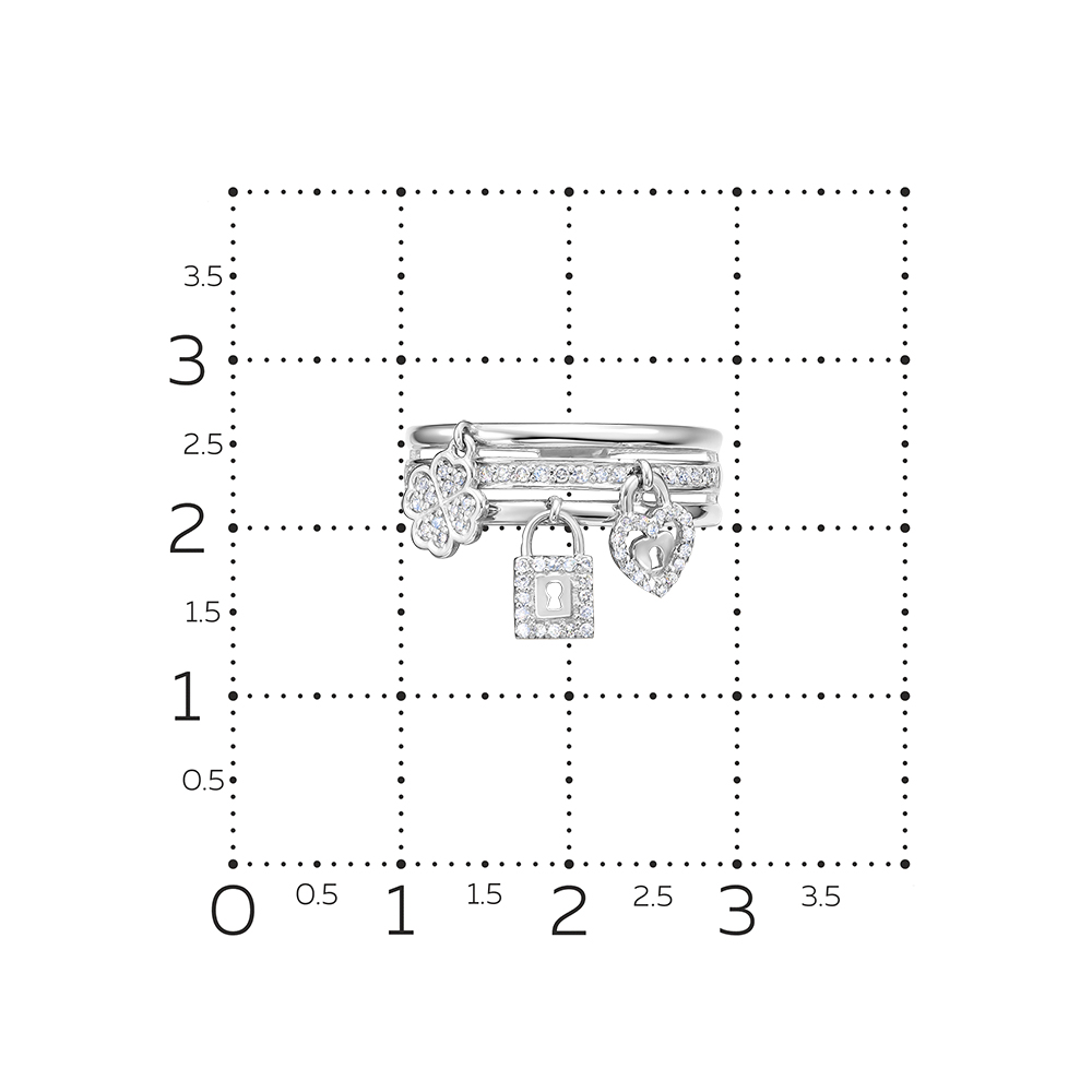 Кольцо с бриллиантами из белого золота 585 пробы, фото № 3