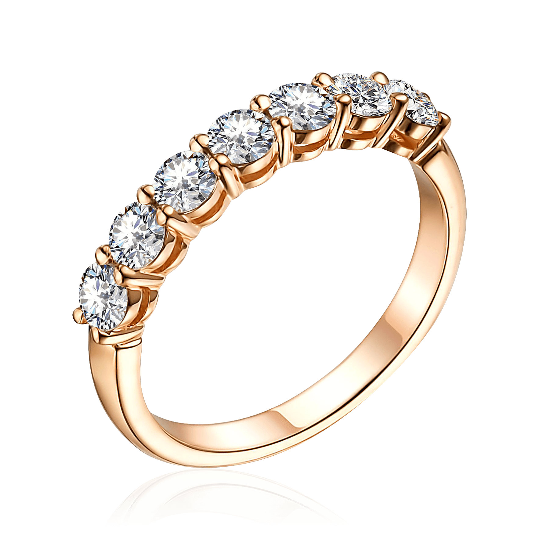 Кольцо с бриллиантами из красного золота 585 (арт. 91389)