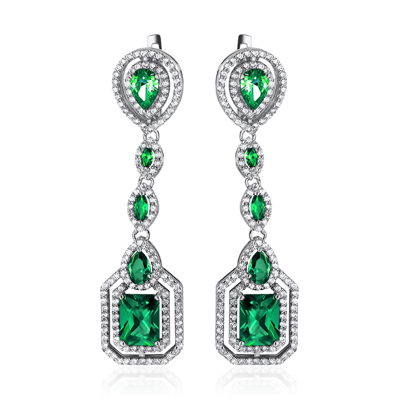 

Серьги с фианитами из серебра 925 пробы