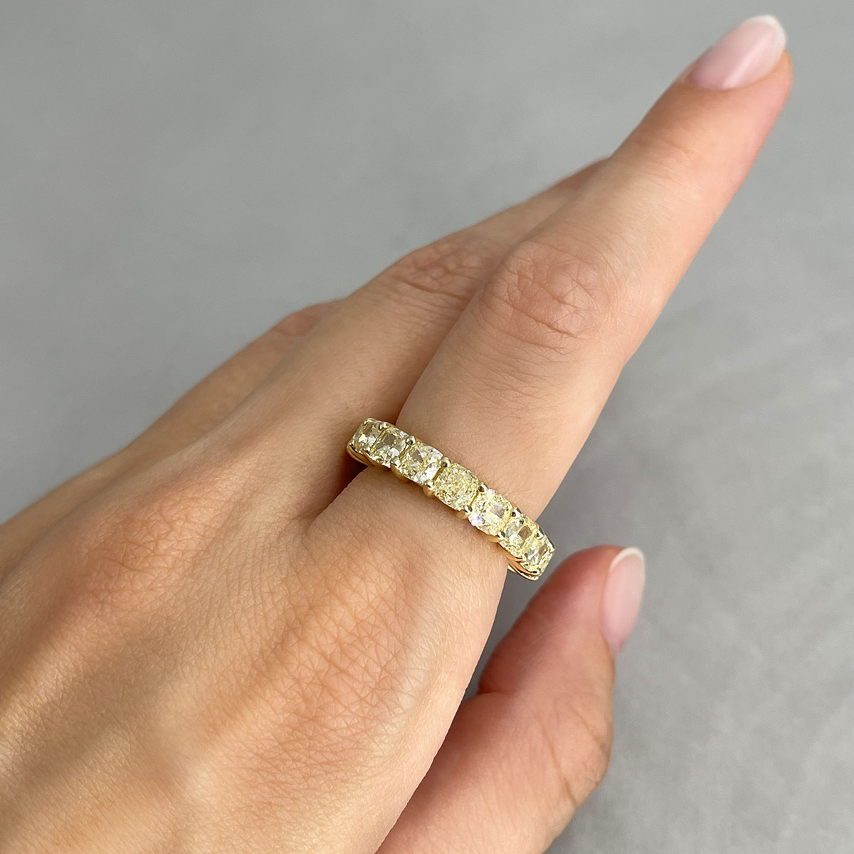 Кольцо с бриллиантами из желтого золота 750 пробы, фото № 4