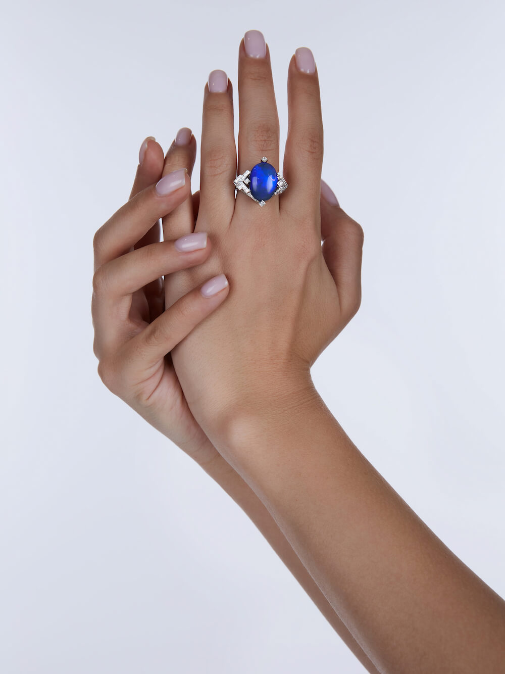 Кольцо с опалом, бриллиантами из белого золота 750 пробы, фото № 4