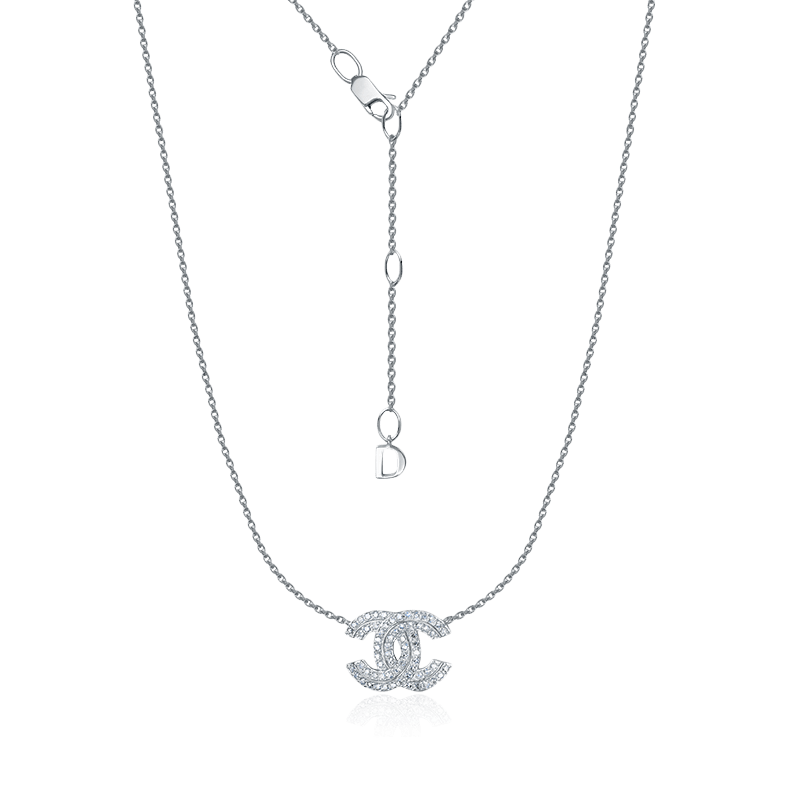 Колье с монограммой Chanel бриллиантами из белого золота 585 пробы, фото № 1