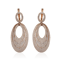 Серьги с цирконом из серебра 925 пробы (арт. 50244)