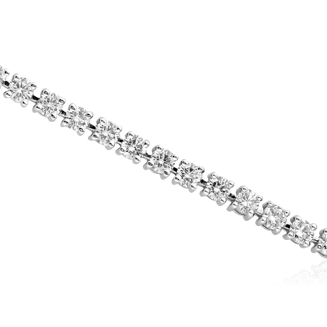 Браслет с бриллиантами из белого золота 585 пробы, фото № 1