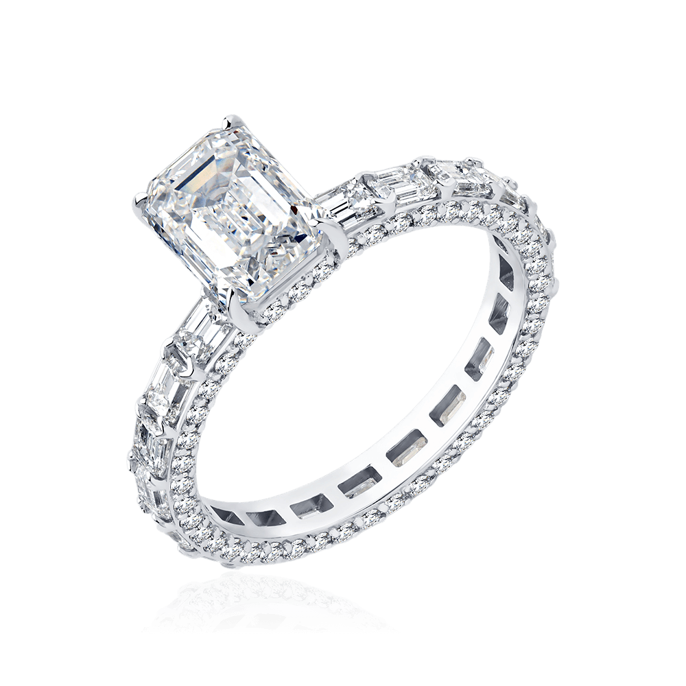 Кольцо с бриллиантом 2ct из белого золота 585 пробы (арт. 131531)