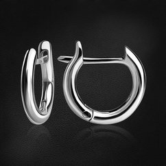 Серьги конго из белого золота 585 пробы (арт. 45038)