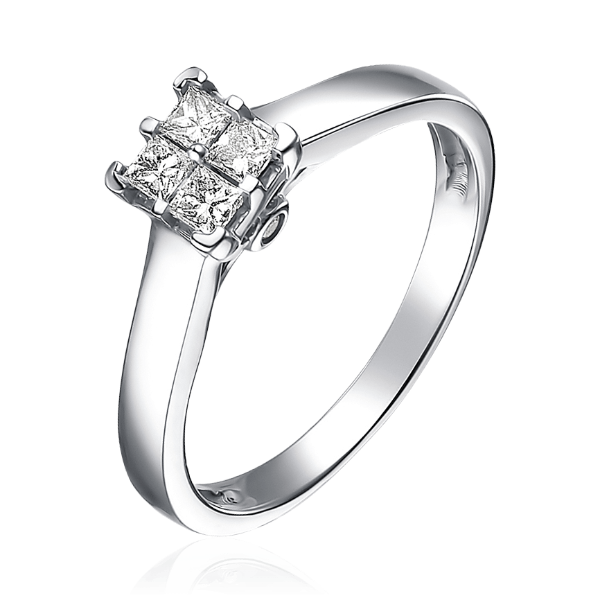 Кольцо с бриллиантами из белого золота 585, фото № 1