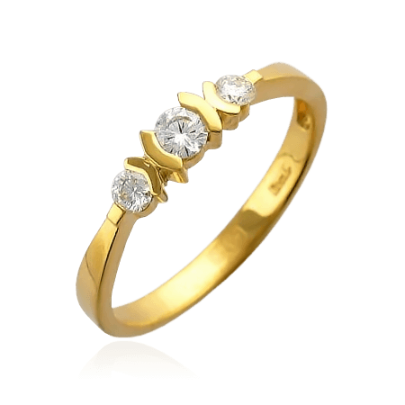 Кольцо с бриллиантами из белого золота 750, фото № 1