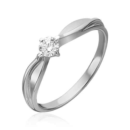Кольцо с бриллиантами из белого золота 585, фото № 1