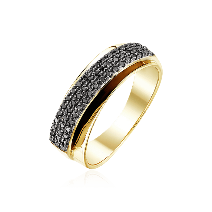 Кольцо с бриллиантами из желтого золота 585 (арт. 63359)